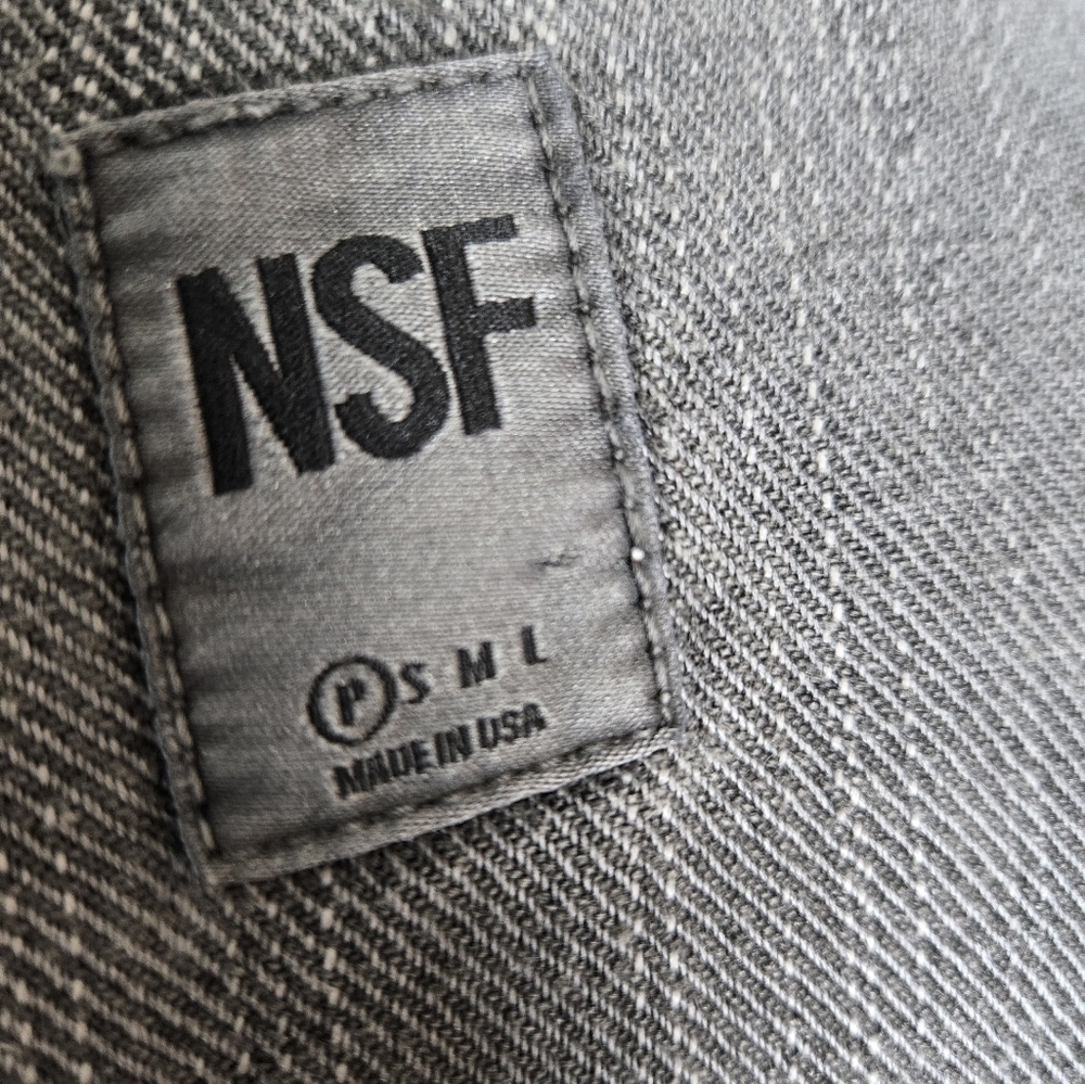 NSF Joli Jacket Size XS Linen Lyocell Blend NWT Utility Grunge Burn Cargo - Picture 8 of 16